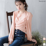 【メール便】レイヤード風長袖ブラウス