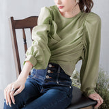 【メール便】レイヤード風長袖ブラウス