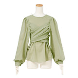 【メール便】レイヤード風長袖ブラウス