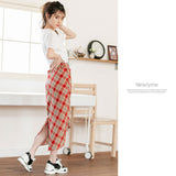 チェック柄シャーリングタイトスカート