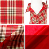 チェック柄シャーリングタイトスカート