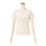 【メール便】カシュクールリブトップス