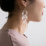 トリプルフープクリアカラーピアス