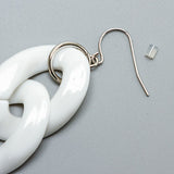 トリプルフープクリアカラーピアス