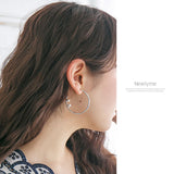 パールアクセントビッグフープピアス