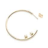 パールアクセントビッグフープピアス