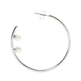 パールアクセントビッグフープピアス