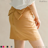 【メール便】選べるビッグリボンパールZIPミニスカート