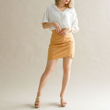 【メール便】選べるビッグリボンパールZIPミニスカート