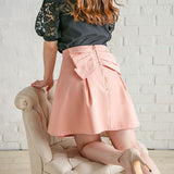 【メール便】選べるビッグリボンパールZIPミニスカート