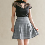 【メール便】選べるビッグリボンパールZIPミニスカート