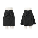【メール便】選べるビッグリボンパールZIPミニスカート