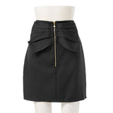 【メール便】選べるビッグリボンパールZIPミニスカート