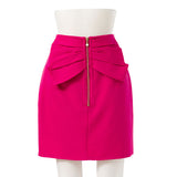 【メール便】選べるビッグリボンパールZIPミニスカート