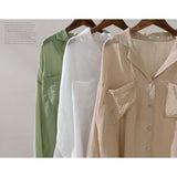 【メール便】開襟シアーチュニックシャツ【R】