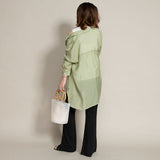 【メール便】開襟シアーチュニックシャツ【R】