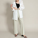 【メール便】開襟シアーチュニックシャツ【R】