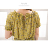 【メール便】花柄スクエアネックブラウス