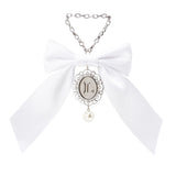 イニシャルチャームリボンクリップ