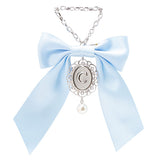 イニシャルチャームリボンクリップ