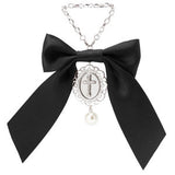 イニシャルチャームリボンクリップ