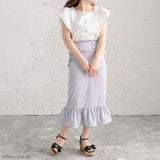 【メール便】ラッフルフリルスリーブブラウス