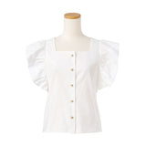 【メール便】ラッフルフリルスリーブブラウス