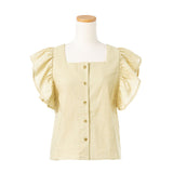 【メール便】ラッフルフリルスリーブブラウス