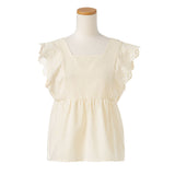 【メール便】コットンレースバックリボンブラウス