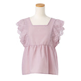 【メール便】コットンレースバックリボンブラウス