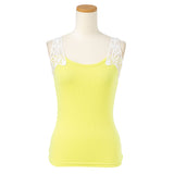 【メール便】肩レースランダムテレコタンクトップ