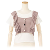 【メール便】肩フリルビスチェセットトップス