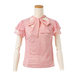 【メール便】フロントリボンフリルレーストップス