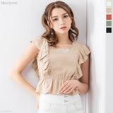 【メール便】フリルノースリーブブラウス