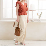 【メール便】フリルノースリーブブラウス