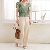 【メール便】フリルノースリーブブラウス