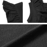 【メール便】フリルノースリーブブラウス