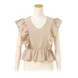 【メール便】フリルノースリーブブラウス