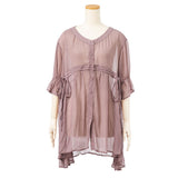 【メール便】パフスリーブチュニックワンピース