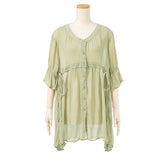 【メール便】パフスリーブチュニックワンピース