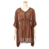 【メール便】パフスリーブチュニックワンピース