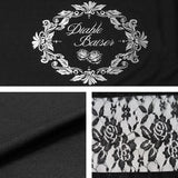 【メール便】背中レース魅せプリントゆるカットソー