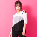 【メール便】ショルダーZIPTシャツ