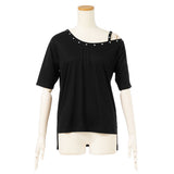 【メール便】メタル付きワンショルTシャツ