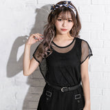 【メール便】レイヤードメッシュT&タンクset