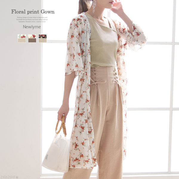 インナーセット付き花柄ガウン – レディースファッション通販の夢展望