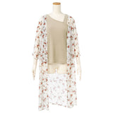 インナーセット付き花柄ガウン