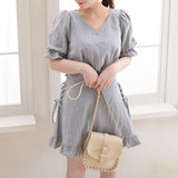 【メール便】レースアップフリルフレアスカパン