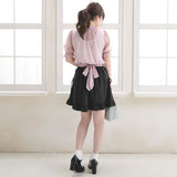 【メール便】レースアップフリルフレアスカパン