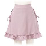 【メール便】レースアップフリルフレアスカパン